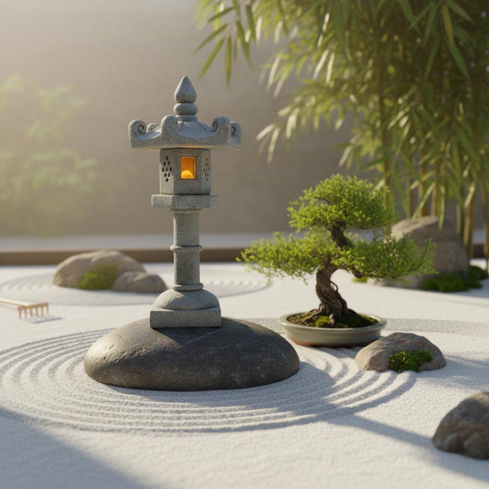 Lampion ogrodowy, japoński kam – Bonsai Garden In Dc recenzja i cena